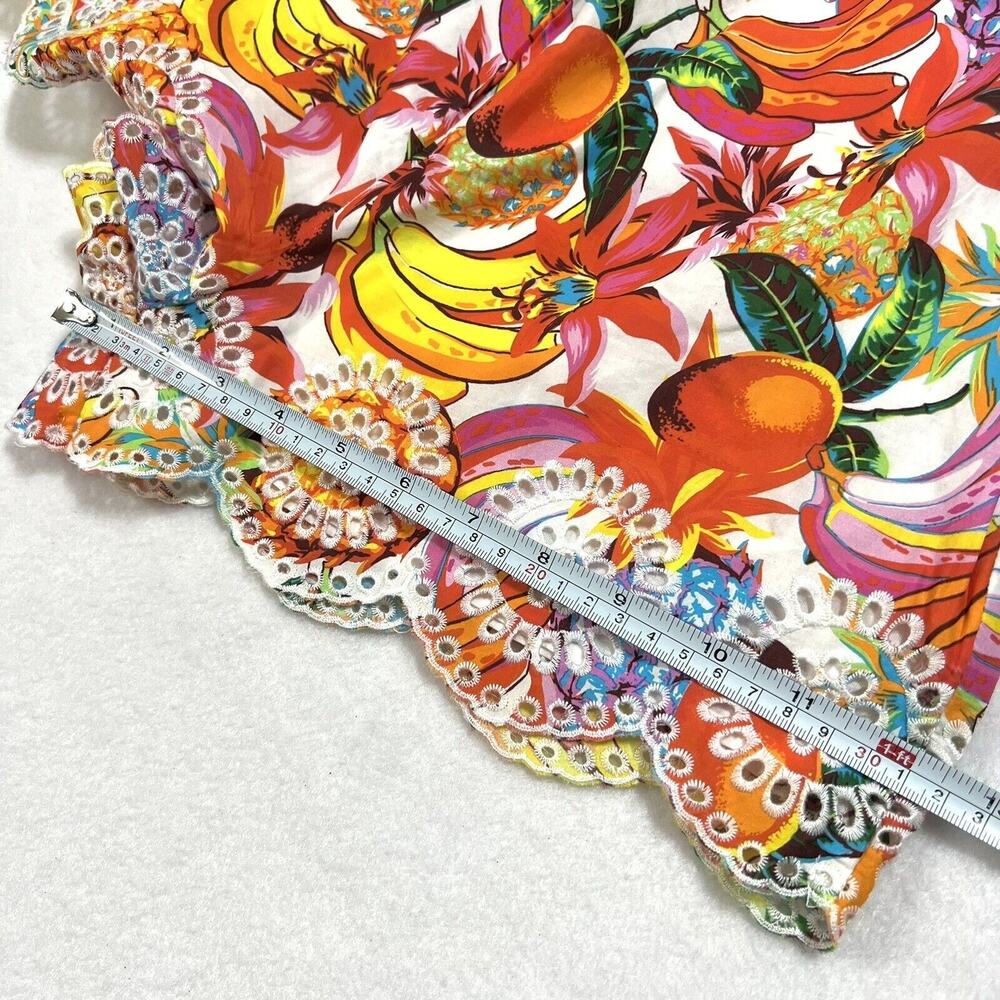 AQUA Fruit Print Shorts Women’s XS Cotton Eyelet Scalloped Multicolored NWT - Picture 6 of 13